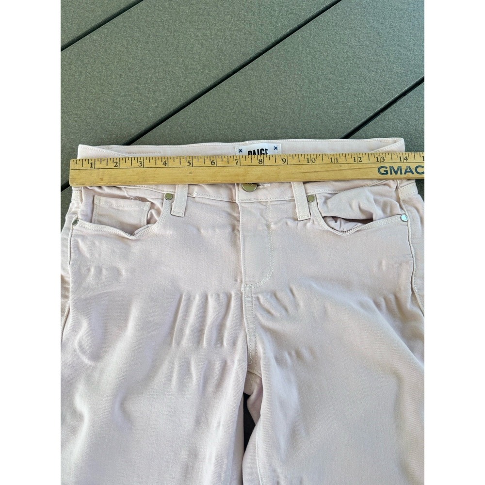 PAIGE Verdugo Ankle Jeans Pale Pink Size 27 Womens Frayed Hem - Picture 8 of 9